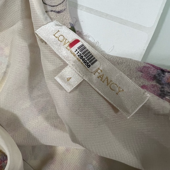 LoveShackFancy Pink Floral Silk Marceline Dress Size 4 US $375 - Picture 12 of 12